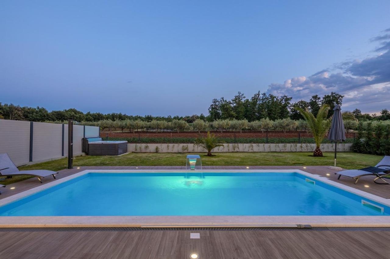 swimming pool jacuzzi garden view modern villa Porec Sale